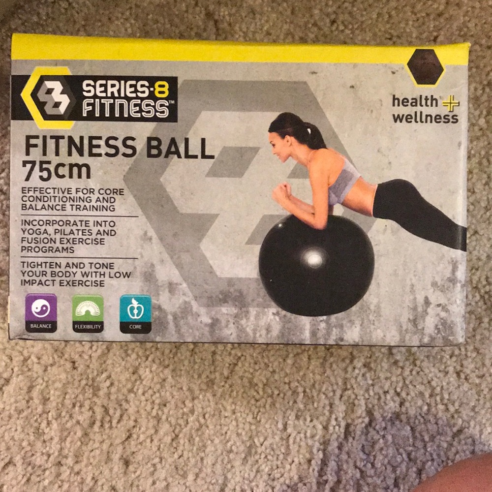 Black fitness ball